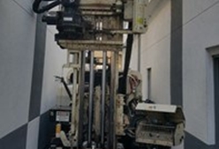 A drill rig in tight quarters 