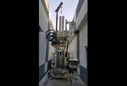 A drill rig in tight quarters 