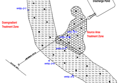 A wellfield map