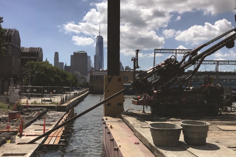 Sonic from Barge Shortens Geotechnical Tieback Project