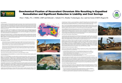 Battelle 2018 Poster: Chemical Fixation of Hexavalent Chromium Site Resulting in Expedited Remediation and Significant Reduction in Liability and Cost Savings