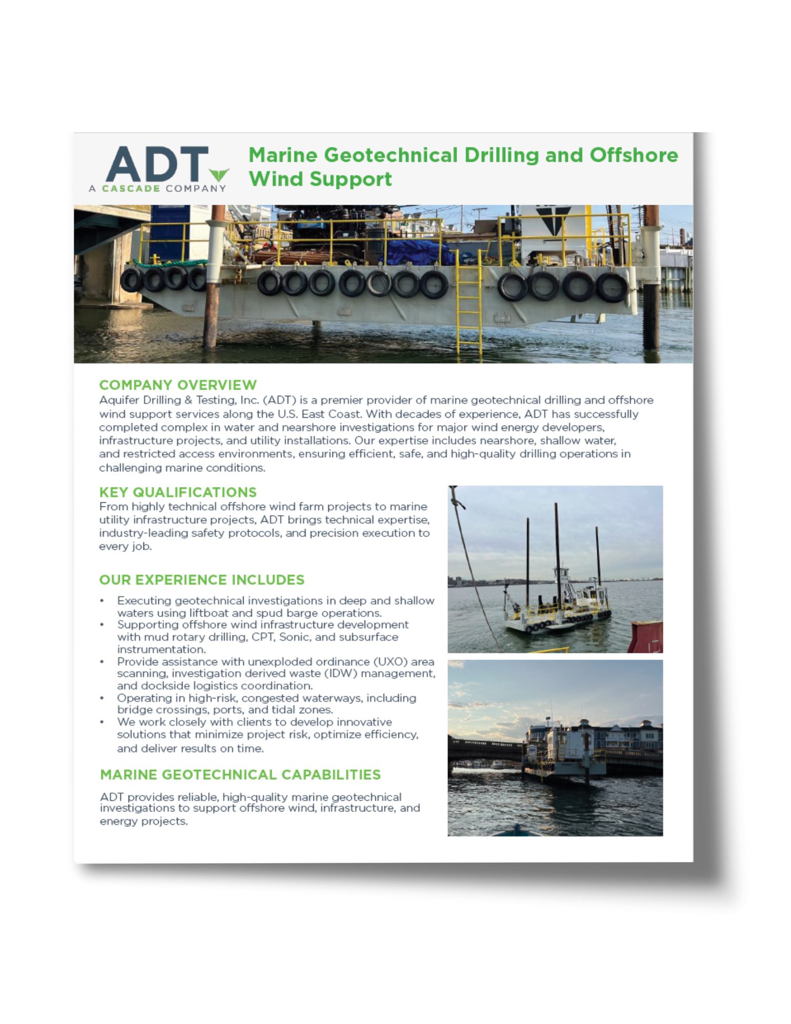 Marine Geotechnical Drilling and Offshore Wind Support