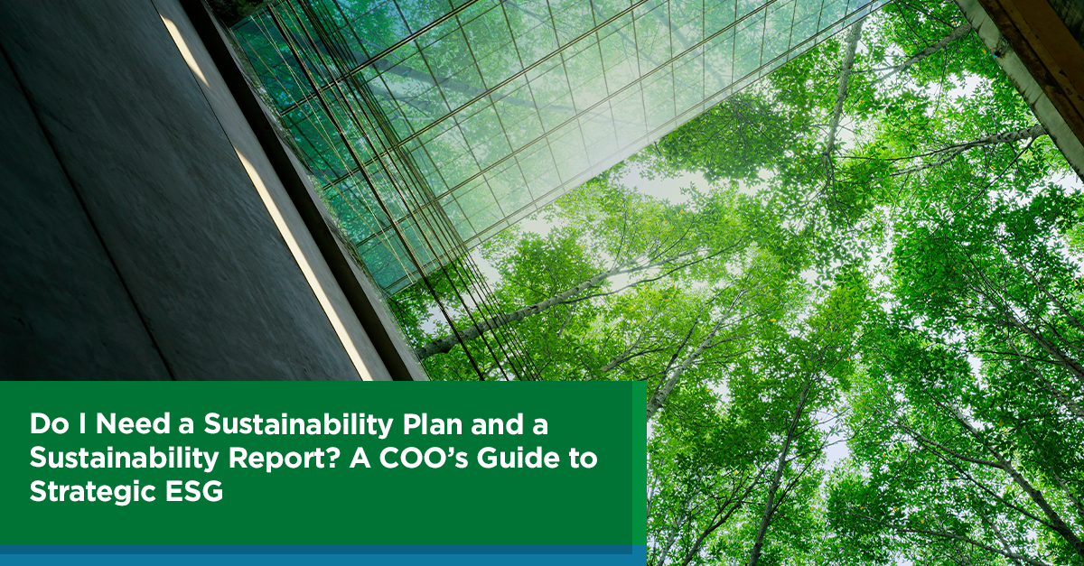 Do I Need a Sustainability Plan and a Sustainability Report? A COO’s Guide to Strategic ESG
